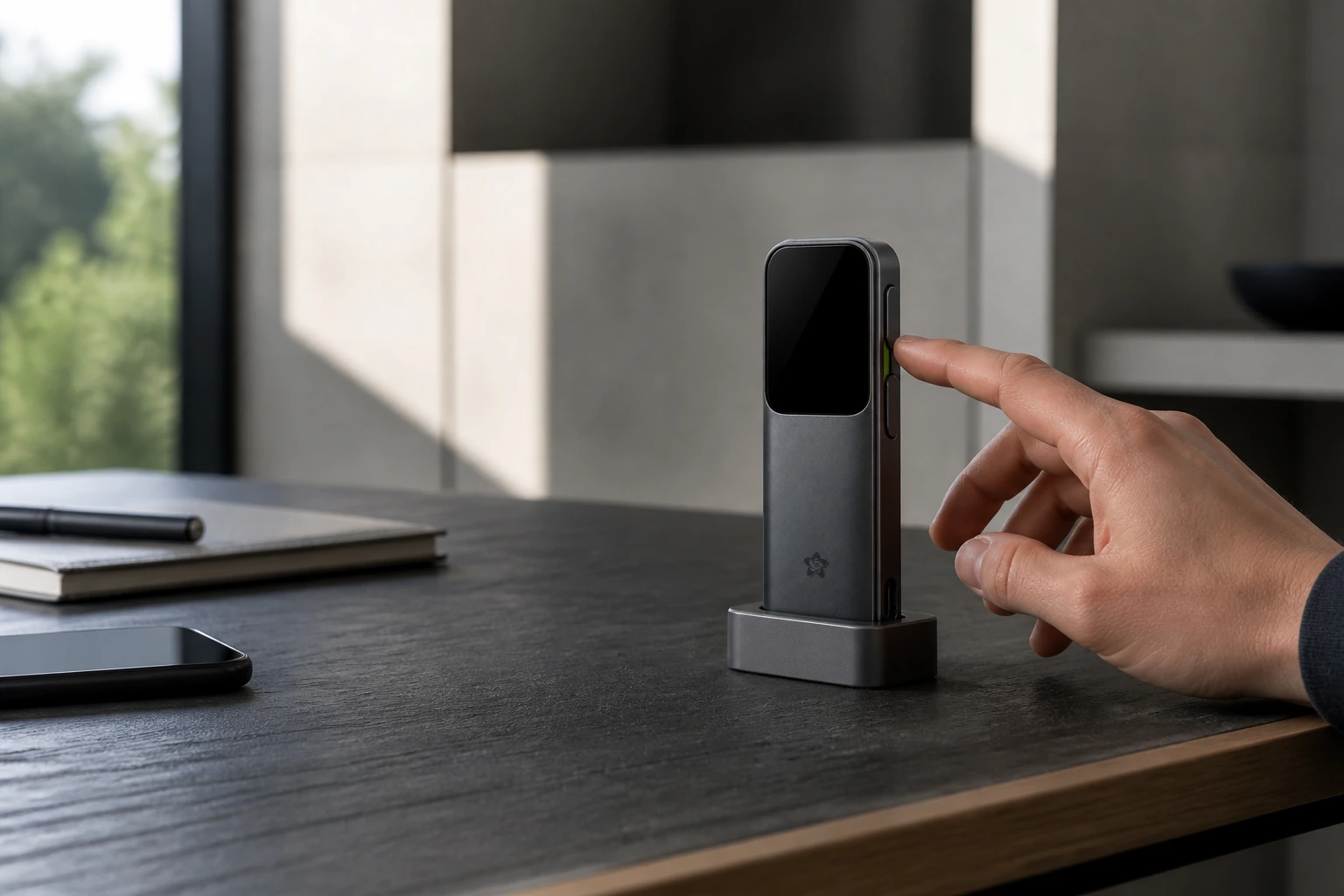 Orbit One shown in a real-world everyday self-custody setting